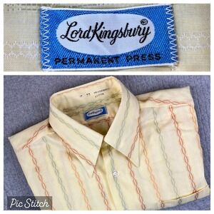 New Vintage 1950/60/70s Lord Kingsbury Dress Shirt Men XL‎ extremely rare Find